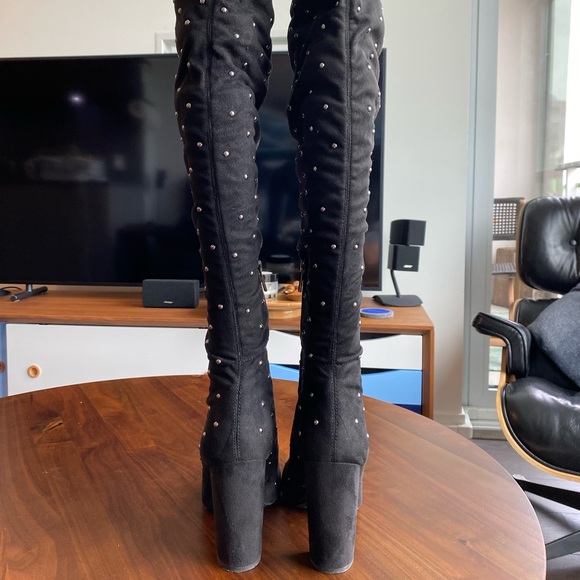 Jessica Simpson Studded Over-the-Knee Faux Suede Boot - Picture 6 of 14